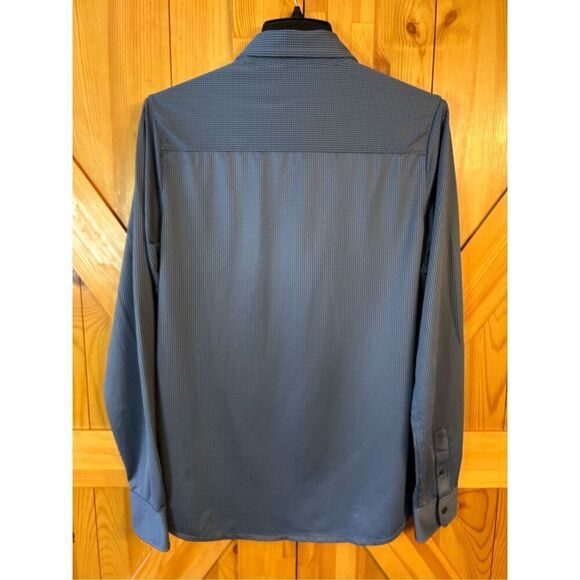 Travis Mathew  Shirt Mens Medium Blue Plaid Long Sleeve Button Down (8083) - Picture 6 of 7